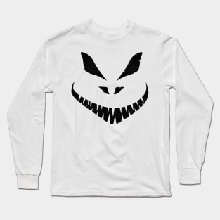 Halloween Scary Face Black Long Sleeve T-Shirt